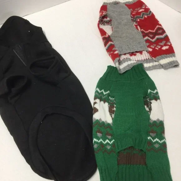 Dog Sweaters Shirts Small and Xsmall Lot of 12 Dog Sweaters Holiday Dog Sweaters - Picture 6 of 9
